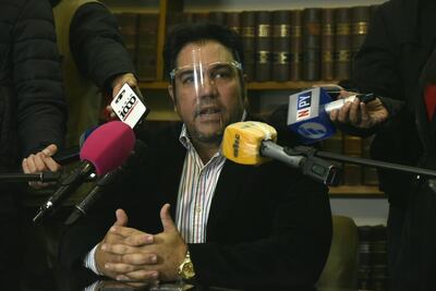Óscar Tuma, hoy en conferencia de prensa.