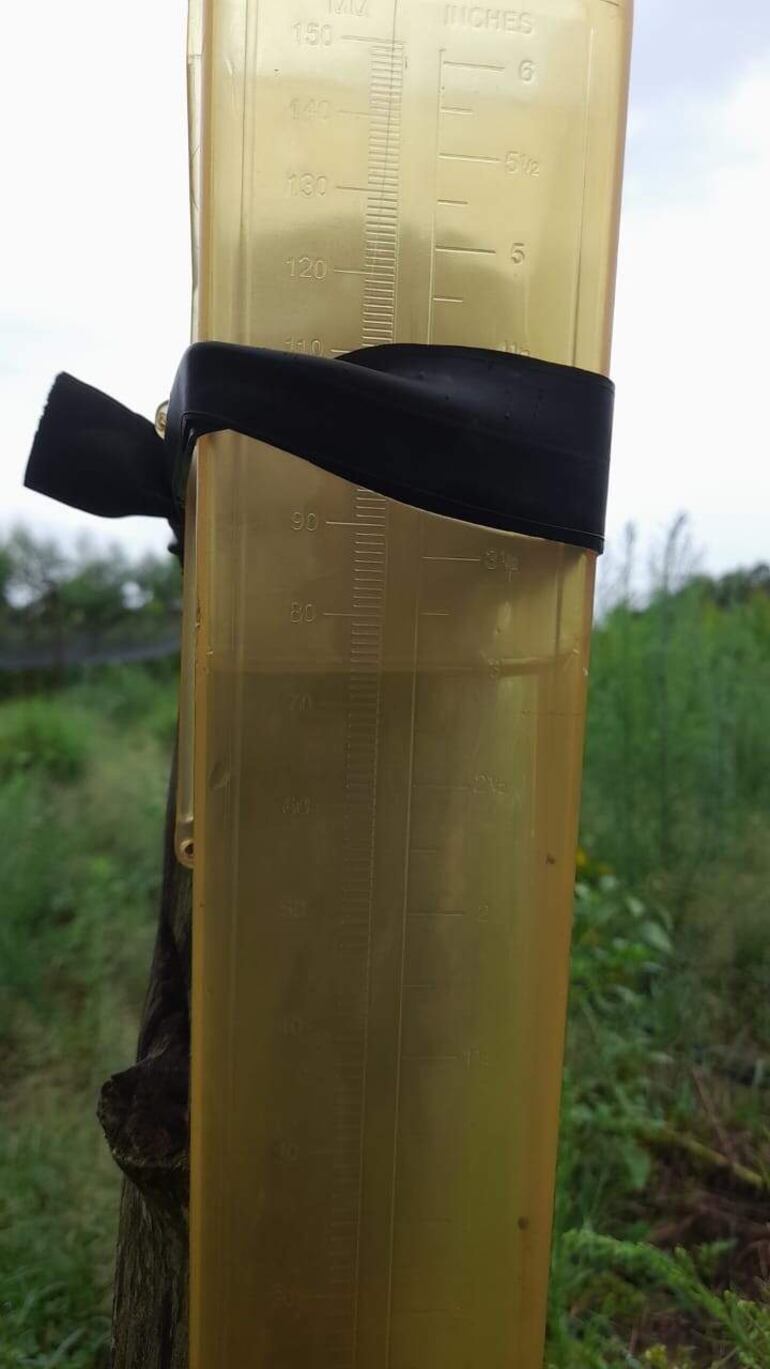 En Paraguarí se registró 74 milímetros de lluvia.