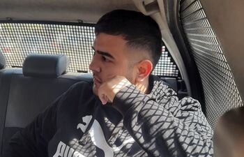 Juan Ariel Monges, detenido tras ocasionar un accidente en Lambaré.