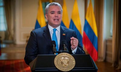 El mandatario colombiano, Iván Duque.
