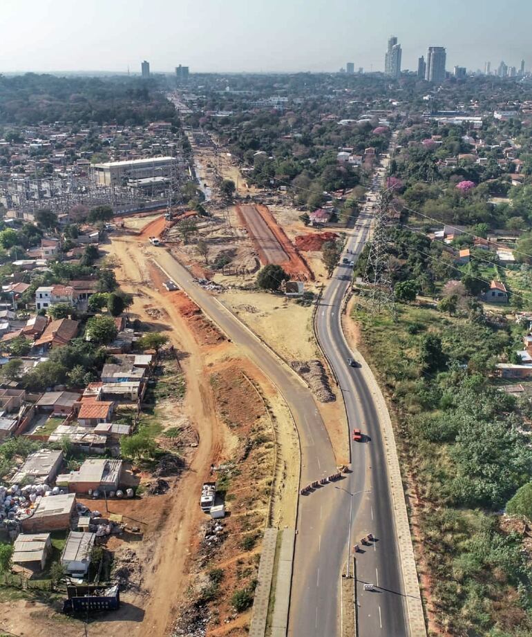 Trayecto del corredor vial Botánico