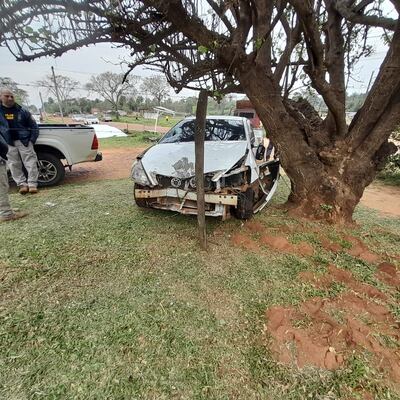 Vehículo denunciado como robado fue ubicado, pero severos daños