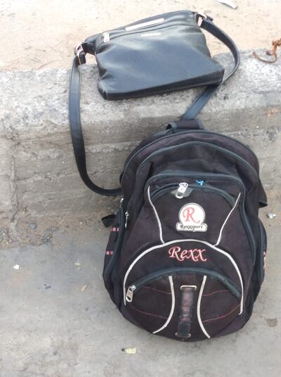 Mochila recuperada del poder del detenido.
