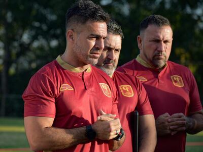 Iván Almeida (izq), con Adolfo "Mencho" Fatecha y Arnaldo "Pachu" Alfonso Colmán.