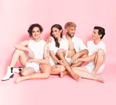 El elenco de “Cuando lo cuento”, que subirá a escena en La Correa.