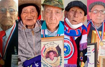 Canuto Rolón, Andrés Caballero, Escolástico Báez, Roberto Villagra y Sixto Vázquez.