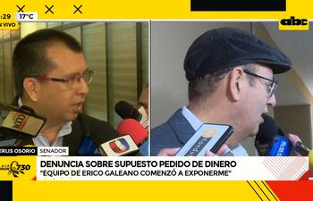 Senador Osorio denuncia presunto “pedido de dinero” de diputado Erico Galeano