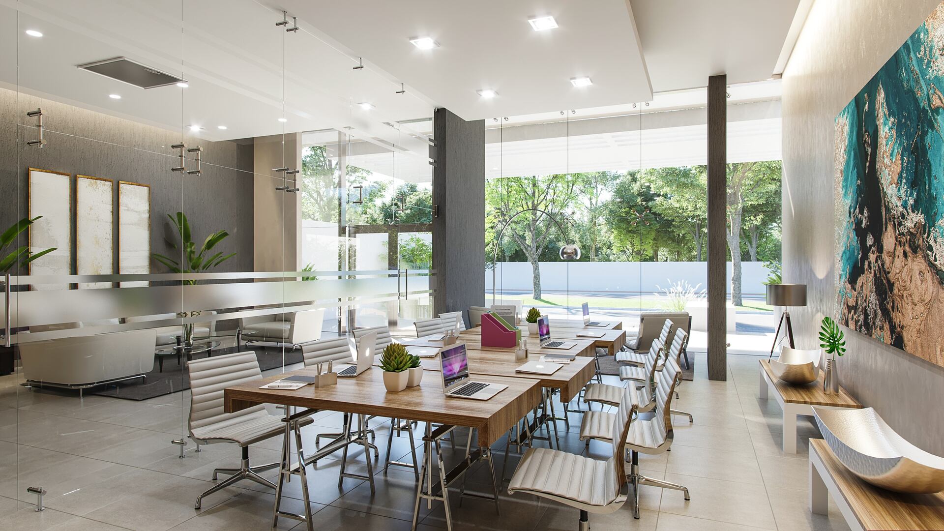 En el lobby habrá espacio para el coworking.