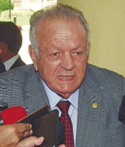 Juan Carlos Wasmosy, expresidente de la República y propietario de  TDP SA, concesionaria de la quiniela.