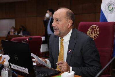El titular del Senado, Oscar Salomón (ANR, oficialista). (Foto: Prensa Senado)