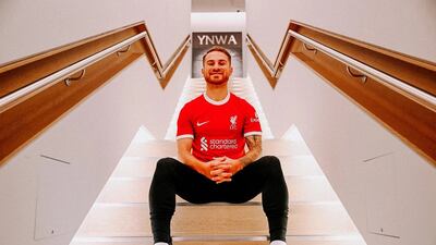 La presentación del argentino Alexis Mac Allister como nuevo jugador del Liverpool de Inglaterra.
