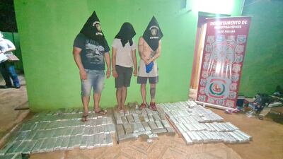 Los detenidos, Edgar Manuel Duarte Vera, Ariel Benítez Y Emerson Luiz Chila Junior.