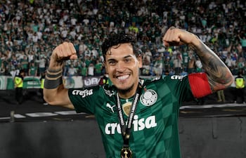 Gustavo Gómez, zaguero paraguayo y capitán del Palmeiras.