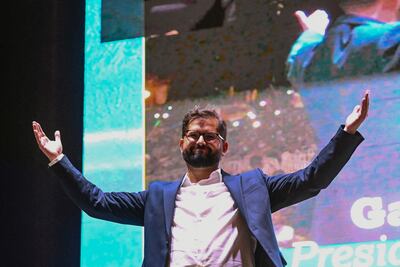 Gabriel Boric, de 35 años, el izquierdista electo presidente de Chile.
