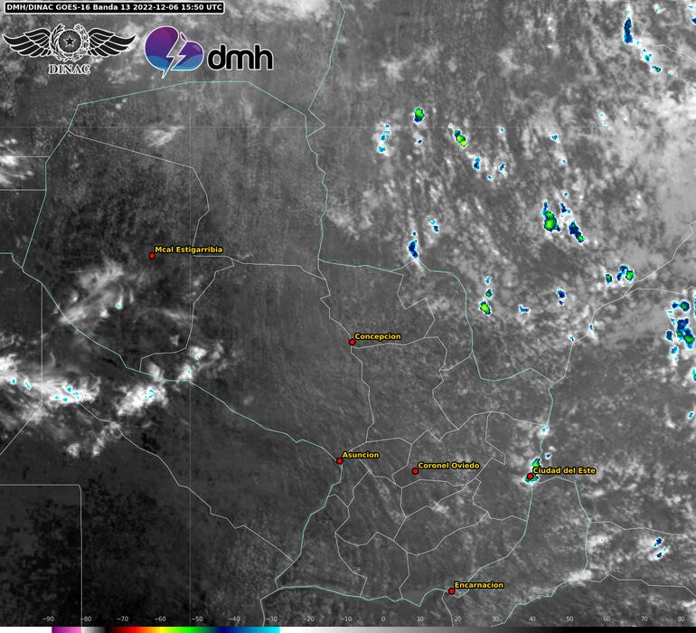 Núcleos de tormenta van formándose.