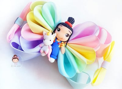 Mucho color y delicadeza en esta creación.