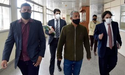 Los imputados Enrique Agüero Escobar (izq.) y Arnaldo Martínez se presentaron ayer ante el Juzgado de Garantías.