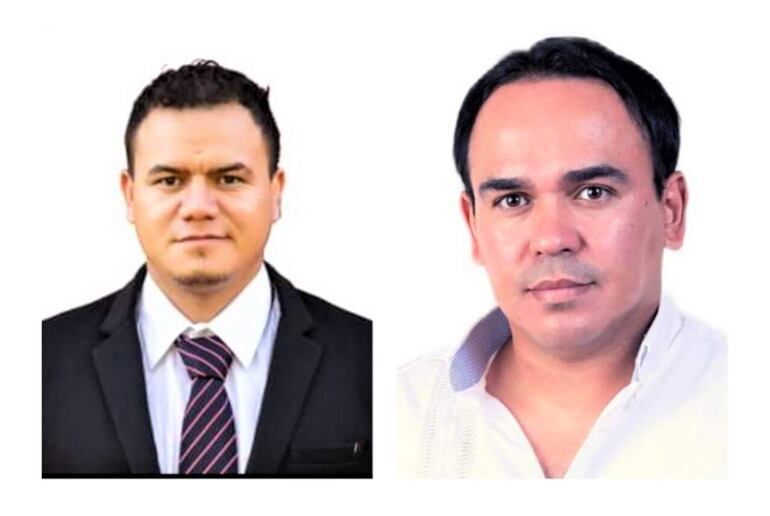 Los concejales colorados denunciados por supuesto hecho de "proxenetismo", Luis Almada y Edgar Vera y Aragón.
