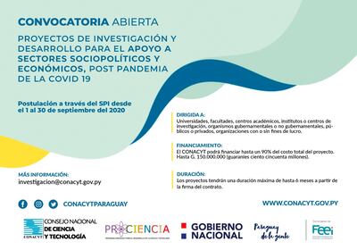 Flyer promocional de la convocatoria.