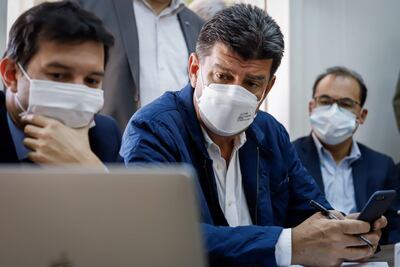 Efraín Alegre, en audiencia tras ser acusado de producción de documentos en la campaña electoral de 2018.