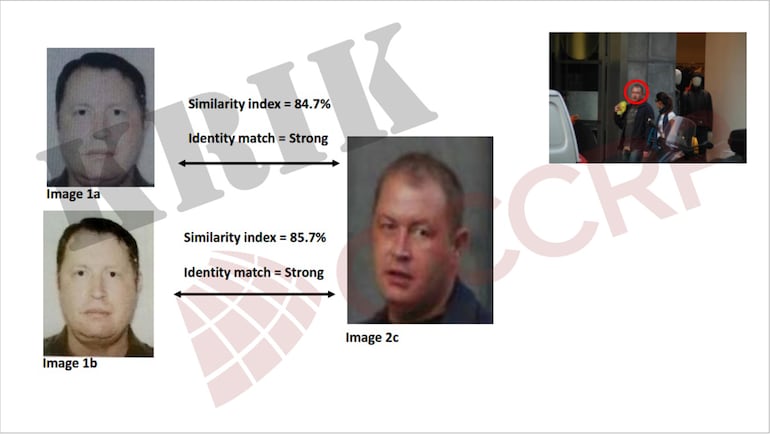 Comparación de imágenes de Antonio Gerardo Weber Mendes y de Boško Nedić.