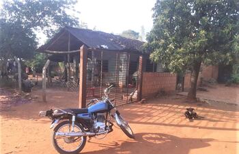 La vivienda donde ocurrió el homicidio en Quiindy