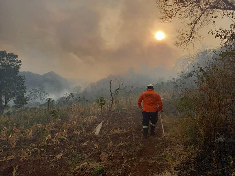 Incendio reserva Ybytyruzu