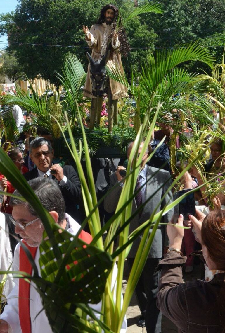 El Señor de las Palmas es la típica imagen que se utiliza el Domingo de Ramos para escenificar la entrada de Jesús en Jerusalén.