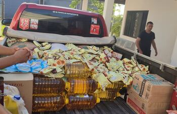 Camioneta en la que iba la concejal departamental Juani Alfonzo.