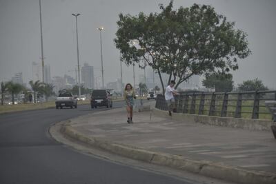 Vista de la Costanera de Asunción durante la jornada de ayer, martes.