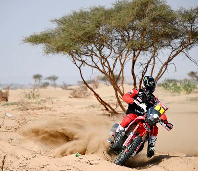 El estadounidense Ricky Brabec (Honda) se impuso en la etapa prólogo, en la categoría motos. Hoy se celebra la primera etapa del Dakar 2021. AFP