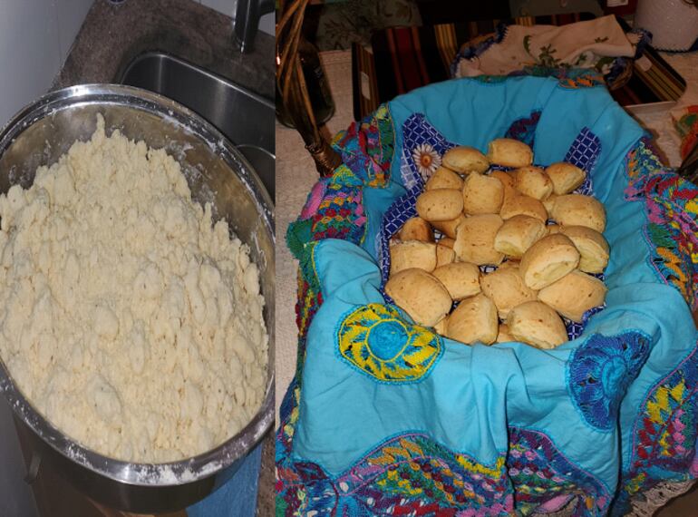 Juanita comparte el proceso y las chipas listas para comer, desde Estados Unidos.