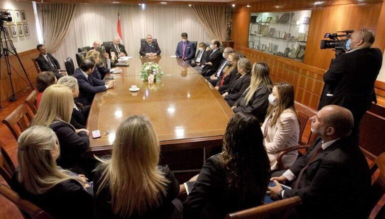 Reunión de ministros de la Corte con jueces y camaristas del fuero penal que tienen a su cargo causas del crimen organizado.