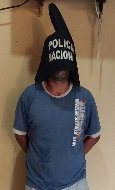 Miler Gustavo León Genes (35), quien fue detenido por la denuncia de agredir a su padre con una varilla de hierro