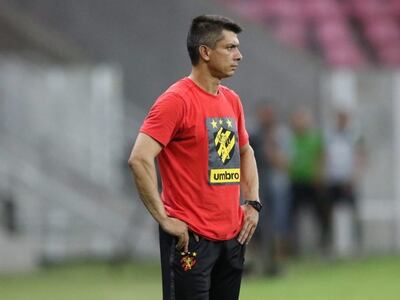 Gustavo Florentín, en el partido del Sport contra el América Mineiro por la Serie A.