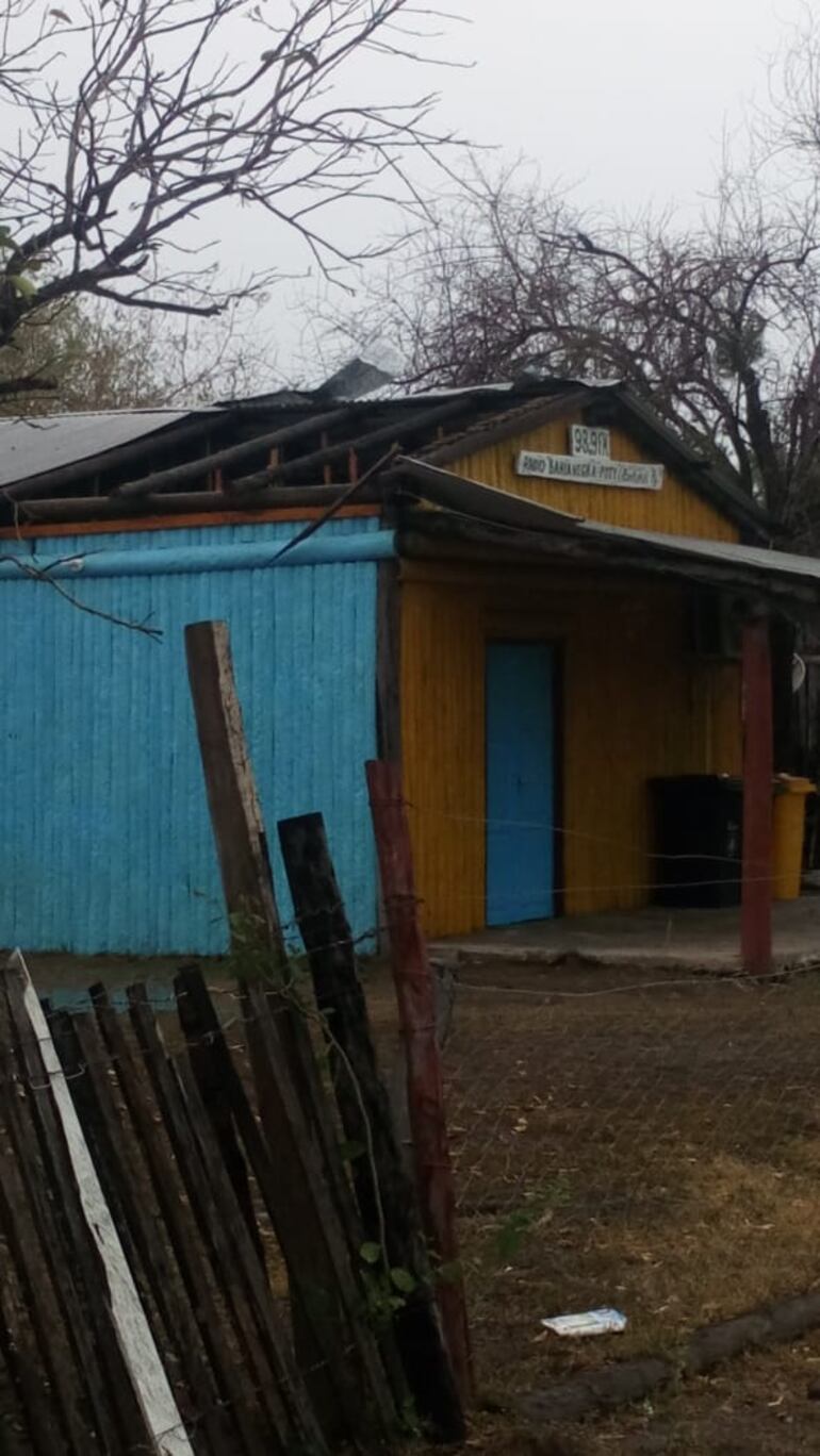 Temporal afectó viviendas en Bahía Negra.