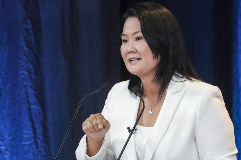 Keiko Fujimori, candidata de derecha a la presidencia de Perú.