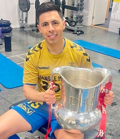 Blas Riveros, 23 años, se coronó campeón en Dinamarca. Antes ya fue campeón en la Liga de Suiza.