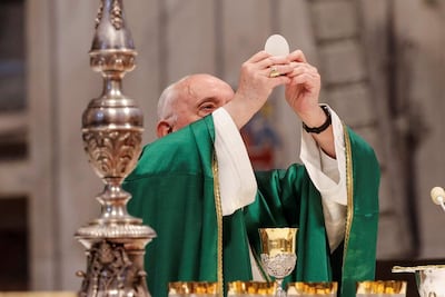 El Papa Francisco en la celebración de una misa.
