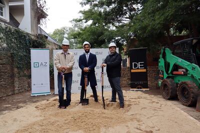 Simón Jara y Milton Jara (AZ Inversiones) junto a David Elías (DE Constructora).