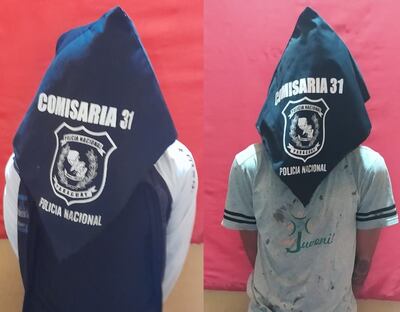 Julio César Monzón y Yoni Walter Achar Reyes, detenidos.