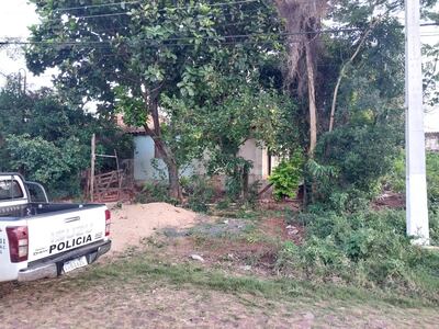 Vivienda baleada anoche en Lambaré.