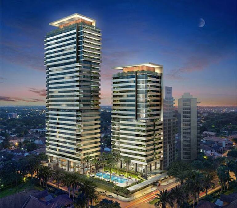 El edificio donde invirtieron los procesados por lavado de dinero.