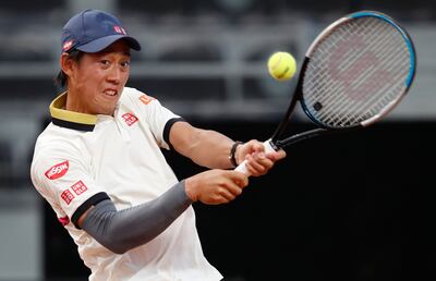 El japonés Kei Nishikori avanza en Roma tras derrotar al español Albert Ramos.