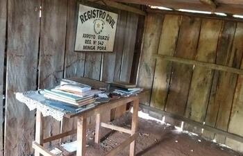 El local del Registro Civil no cuenta con mobiliarios en buenas condiciones para resguardar los documentos.