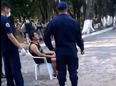 Marcos Báez luego de su detención, el pasado miércoles.