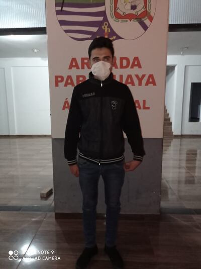 Cristhian Barreto quedó detenido en la Base Naval del Este, a la espera de un albergue.