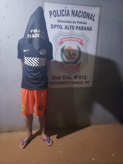 Denilson Rodríguez Quintana, detenido.