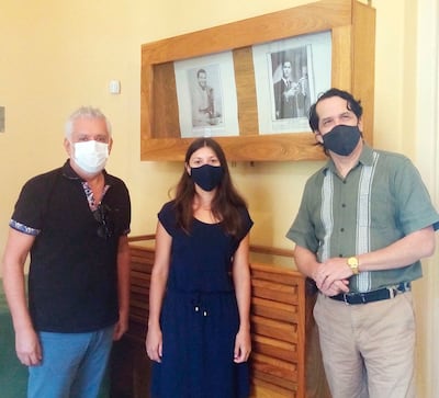 Alejandro Lara, Chiara D’Odorico y Diego Sánchez Haase, en la Casa de la Música.