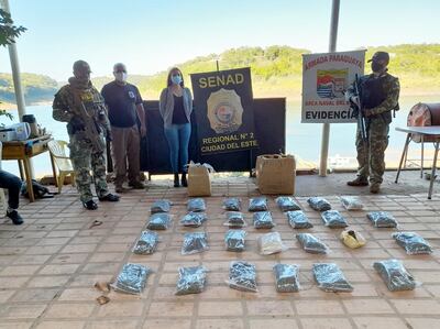 Los paquetes de marihuana quedaron a cargo de la Fiscalía.